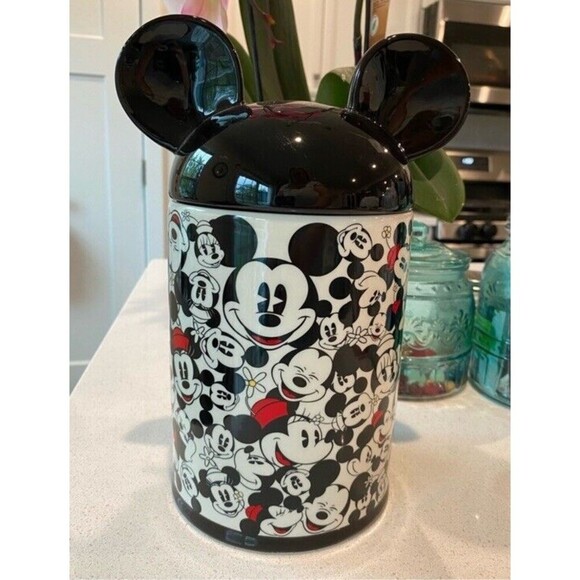 RARE NWT Disney World Minnie Mouse And Mickey Mouse Cookie Jar Canister - Picture 2 of 7